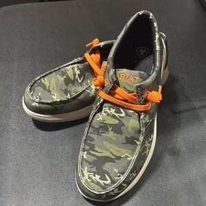 Ariat Men's Camouflage Loafers with Orange Accents